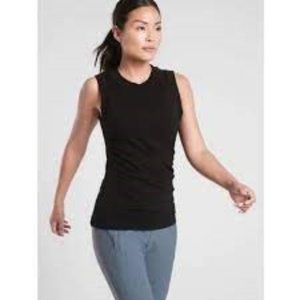 Athleta Foresthill Ascent Tank Mesh Back Black Size Medium